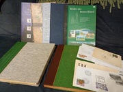 2 albumy klasery ze starymi znaczkami pocztowymi Plus 6 książek o znaczkach