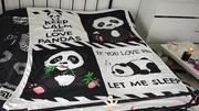 Koc kocyk Panda narzuta 200 cm x 170 cm miś milutki
