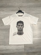 Biała koszulka z nadrukiem Cristiano Ronaldo 