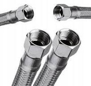 WĘŻYK W OPLOCIE STALOWY STAL NIERDZEWNA OPLOT PRZELOT 12mm GW 1/2x1/2 50cm