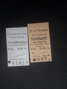 Magnes Bilet Ortelsburg (Szczytno) - Gumbinnen / Breslau Hbf