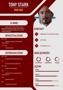 Szablon CV "Tony Stark"