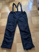 Double Speed XL 56 spodnie narciarskie duże męskie szalki czarne ocieplane