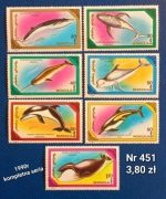 Znaczki fauna:451: ryby- Mongolia 1990r **