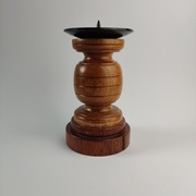 Drewniany świecznik pojedynczy - lata 70