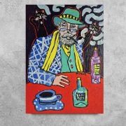 Obraz olejny portret alchemia nocy