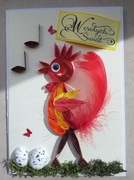 Kartka na WIELKANOC rękodzieło hand made quilling 