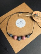 Bransoletka z kamieni mainifitu i labradorytu