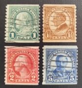 U.S.A.: 1922/34r. Mi 260J; 261J; 263J; 267J. kas.