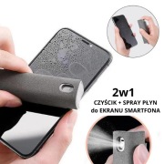 CZYŚCIK + SPRAY PŁYN DO EKRANU SMARTFONA LAPTOPA 2W1