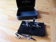 Zestaw spinki do mankietów + spinka do krawata - DALACO England nowe