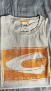 Camel Active beżowy t-shirt rozm XL pomarańczowy nadruk na piersi 
