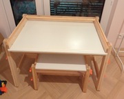 IKEA FLISAT, biurko i ławka 