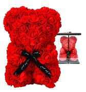 Miś róża  25cm urodziny  imieniny  dzień  kobiet  walentynki  mis