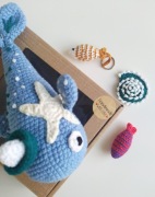 wieloryb - rękodzieło - kolekcja "podwodny świat"