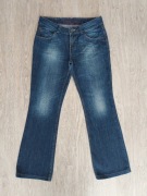 Tommy Hilfiger Denim Sally jeansy dżinsy dzwony granatowe perełki 32/34