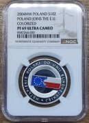 10 zł 2004r wstąpienie Polski do Unii Europejskiej grading NGC PF69uc 