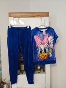 Dres z weluru chabrowy, kaczka