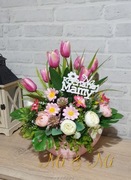 Stroik wiosenny do domu, na grób, Dzień Matki