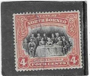 ANGLIA KOLONIE NORTH BORNEO FOUR CENTS 