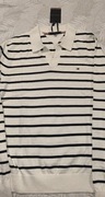 Sweter w serek Tommy Hilfiger Essential cotton LS Jonny Collar Nowy L