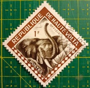 Znaczek afrykański Słoń z Górnej Wolty