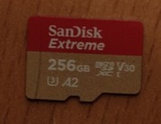 SanDisk microSDXC Extreme 256GB 190/130 MB/s A2 C10 V30 UHS-I U3