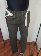 Spodnie khaki pasy na gumce 72% wiskoza 