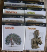 KSIĄŻKI KOLEKCJA 8 szt -OMÓWIENIE LEKTUR SZKOLNYCH + PŁYTA DVD