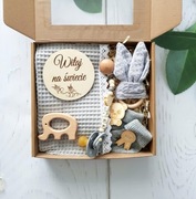 Prezent dla niemowlaka Gift Box Baby Shower KOLORY