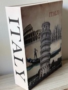 Sejf metalowy skrytka w książce ITALY krzywa wieża w PIZIE duża 
