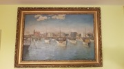 Czesław Noakowski Obraz olejny Port Helski - Marynistyka polska lata 30