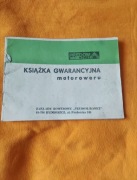 Karta gwarancyjna motoroweru Romet Motorynka 50 M2