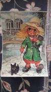 Vintage - urocza kartka, autor Michel Thomas "Promenade"