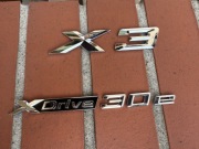 Emblematy BMW X3 xdrive 30e