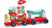 DUMEL ZABAWKA JEŹDZIK PCHACZ POCIĄG 4W1 DŹWIĘKI MELODIE 12M+