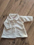 Balumi narzutka płaszczyk chrzest kołnierzyk kokardki kremowy 62