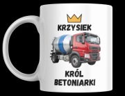 Kubek, prezent dla fana lub operatora maszyn budowlanych - betoniarka