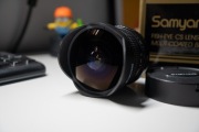 Obiektyw szerokokątny Samyang 8mm  f/3.5 Canon/ Sony stan BDB Comilate