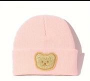 Czapka dziecieca jesień zima modna z misiem 