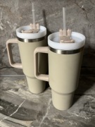 Zestaw I 2x duże kubki termiczne termosy 1200 ml