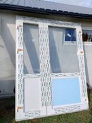 Drzwi zewnętrzne nowe Pcv 210*160 z klamką białe 