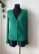 Stile Benetton elegancki dopasowany kardigan w serek XS  S
