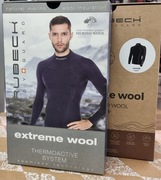 Męski komplet merino bluza i spodnie Brubeck Extreme Wool czarny L NOwy