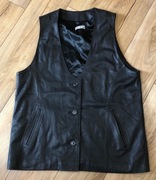 Kamizelka skórzana długa brąz 3XL-5XL 70zł
