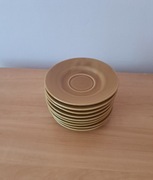 Stare talerzyki brązowe tułowice vintage 9 szt