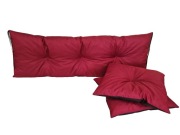 Poduszka na ławkę ogrodową 120x40 cm. plus 2x 42x42 cm. 