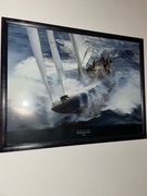 Stary plakat marynistyka jacht Endeavour 1934 autor Loic Jacob