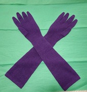 Rękawiczki z kaszmiru typu Queen śliwkowe