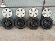 Całe kapletne koła zimowe Mercedes A klasa w168 185/60/15  rozstaw 5x112